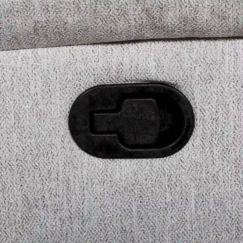 Divanetto reclinabile manuale rivestito in tessuto effetto juta