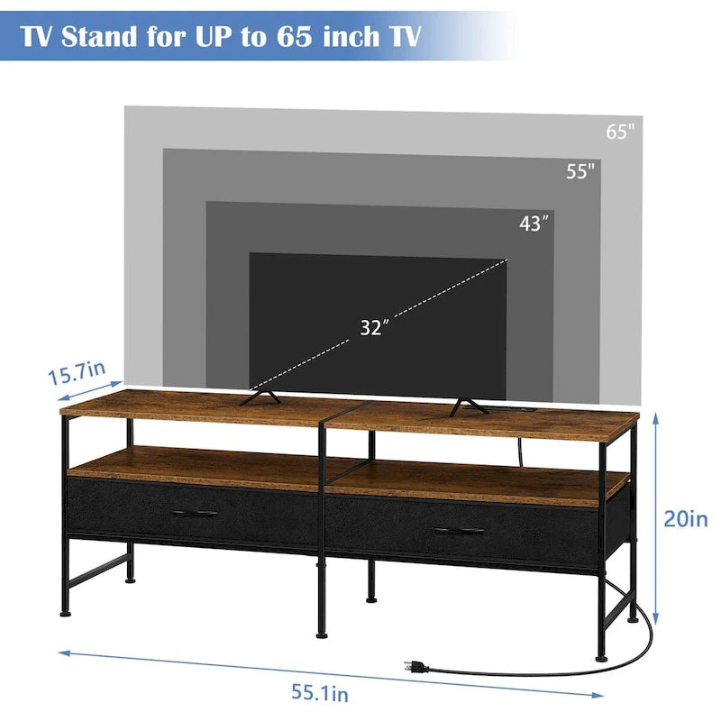 Mobile porta TV con cassetti portaoggetti