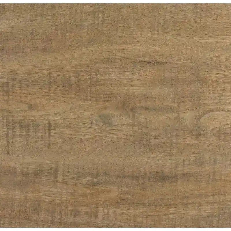 Tavolino quadrato con finitura grezza e segni di sega a vista (60 cm) - Legno marrone naturale