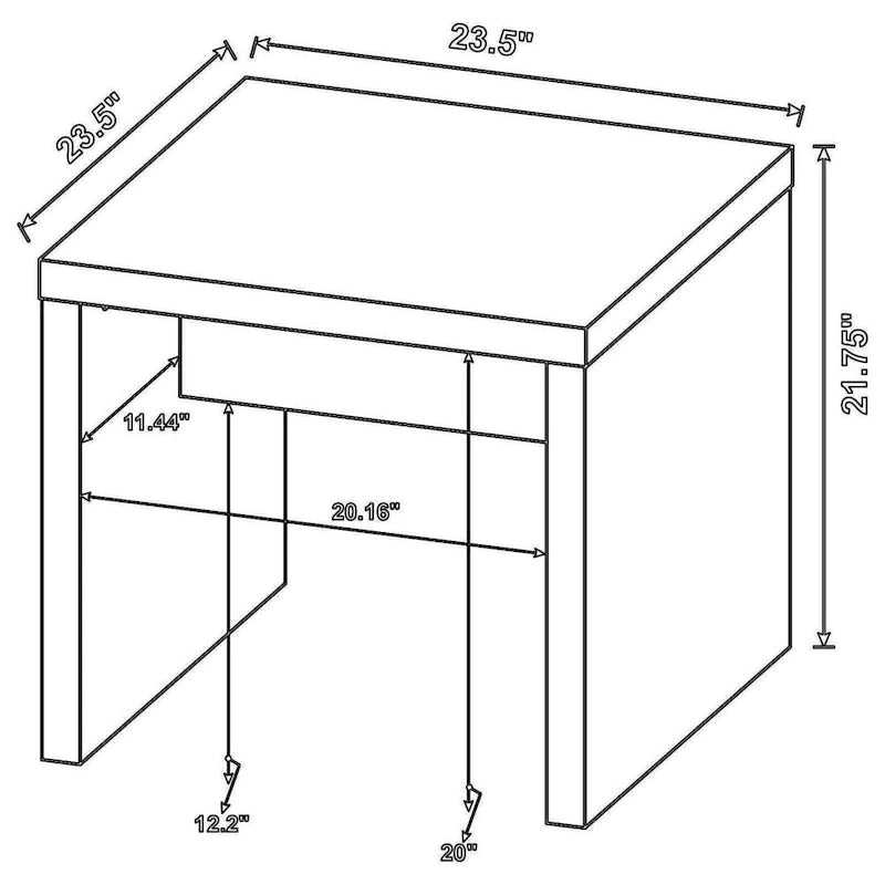Tavolino quadrato con finitura grezza e segni di sega a vista (60 cm) - Legno marrone naturale