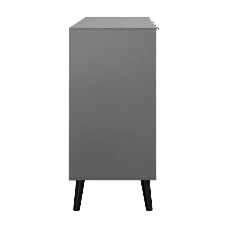 Madia da Credenza con Ante e Cassetti, Mobile da Buffet per Caffè in Legno, 3 Cassetti e 2 Ante, Mobile Contenitore