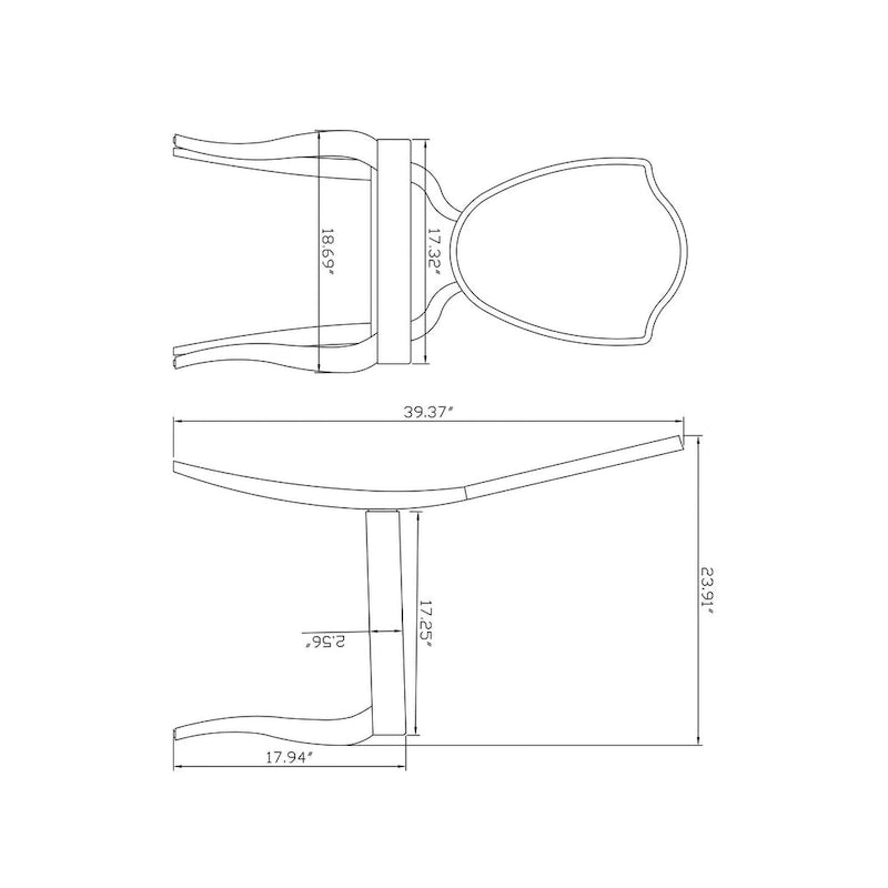 Sedie da pranzo con schienale a scudo in similpelle bianca e gambe cabriole cromate - Set da 2